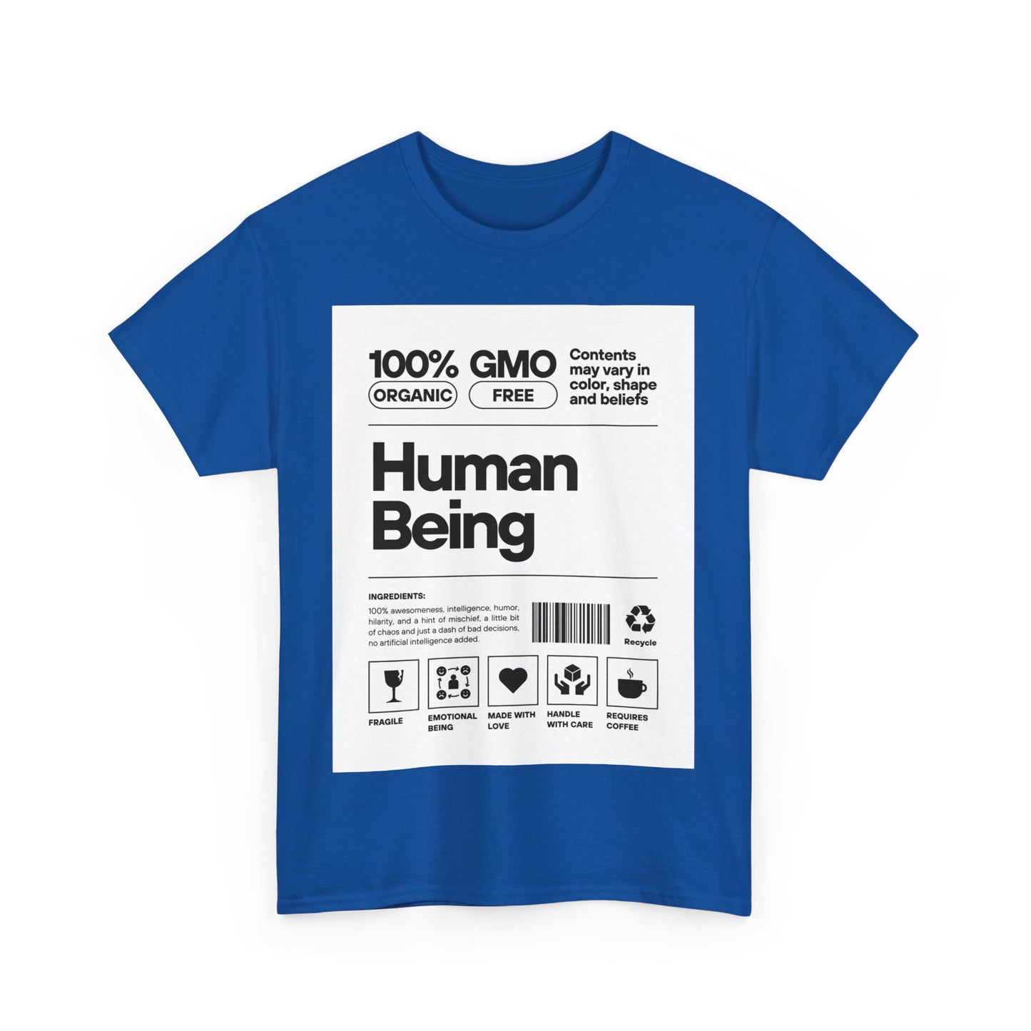 Human Being White Label Crew Tee