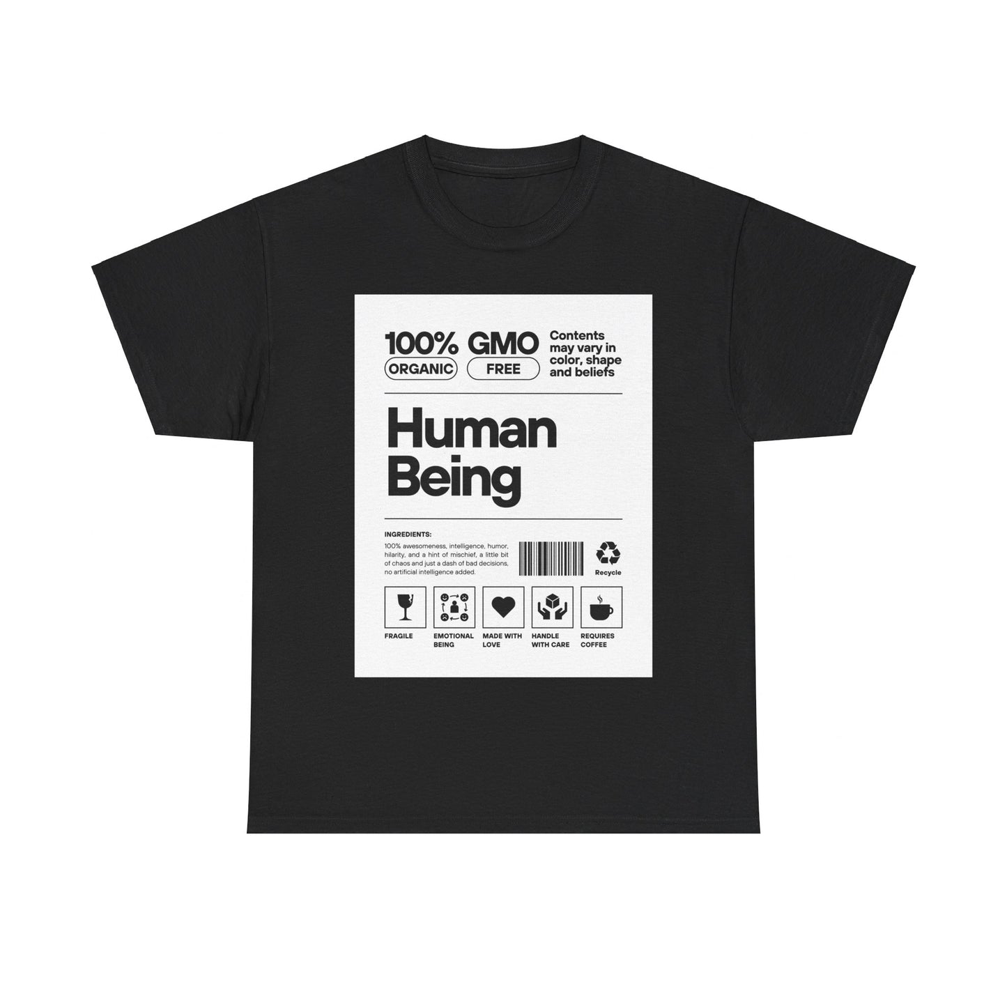 Human Being White Label Crew Tee