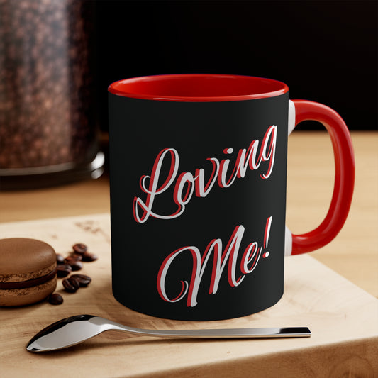 Red Bottom Loving Me Accent Mug