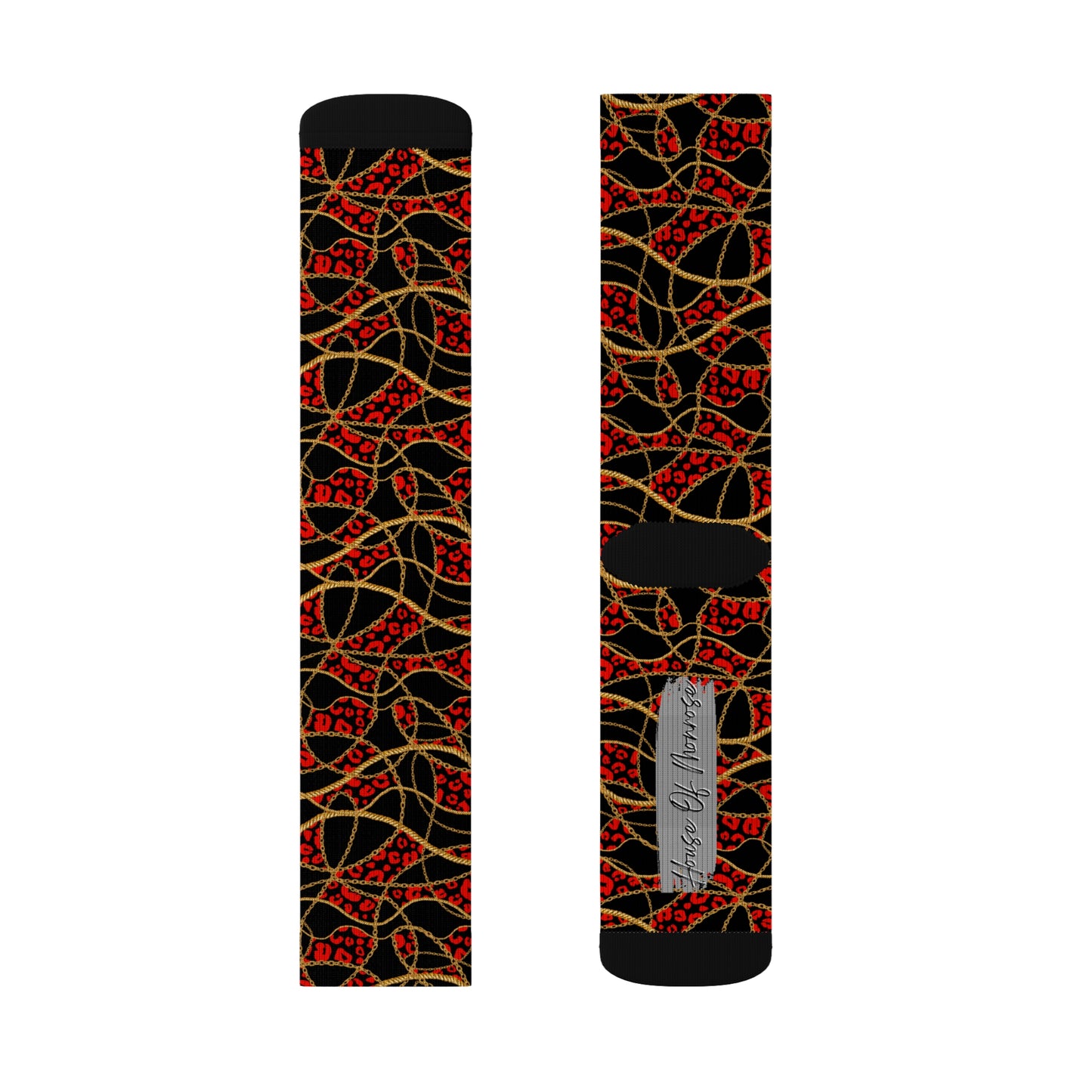 House Of Monrose Red and Gold Lux Socks