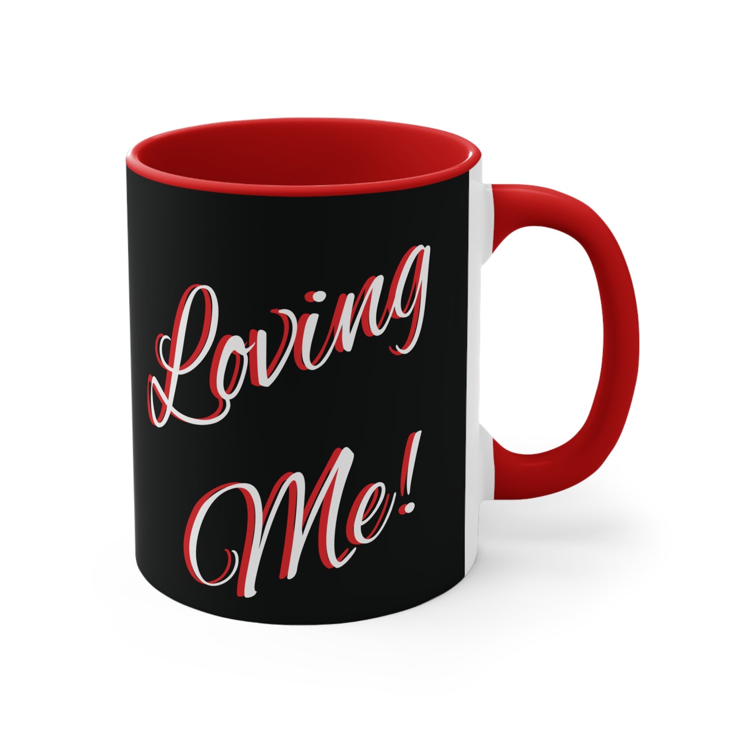 Red Bottom Loving Me Accent Mug