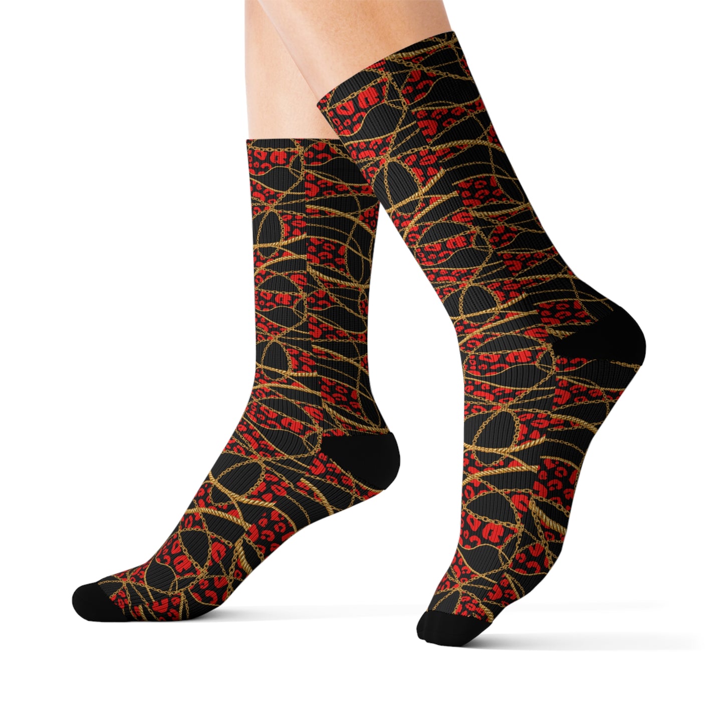 House Of Monrose Red and Gold Lux Socks