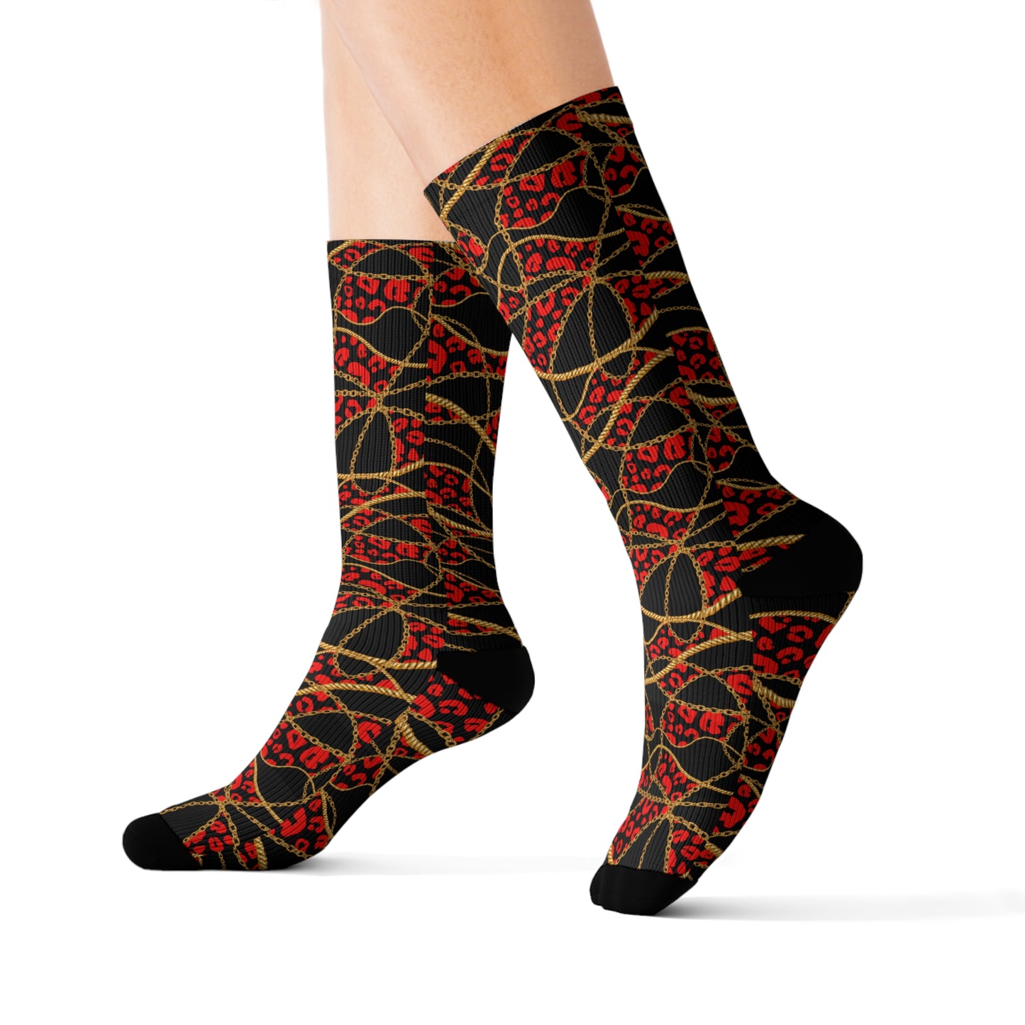 House Of Monrose Red and Gold Lux Socks