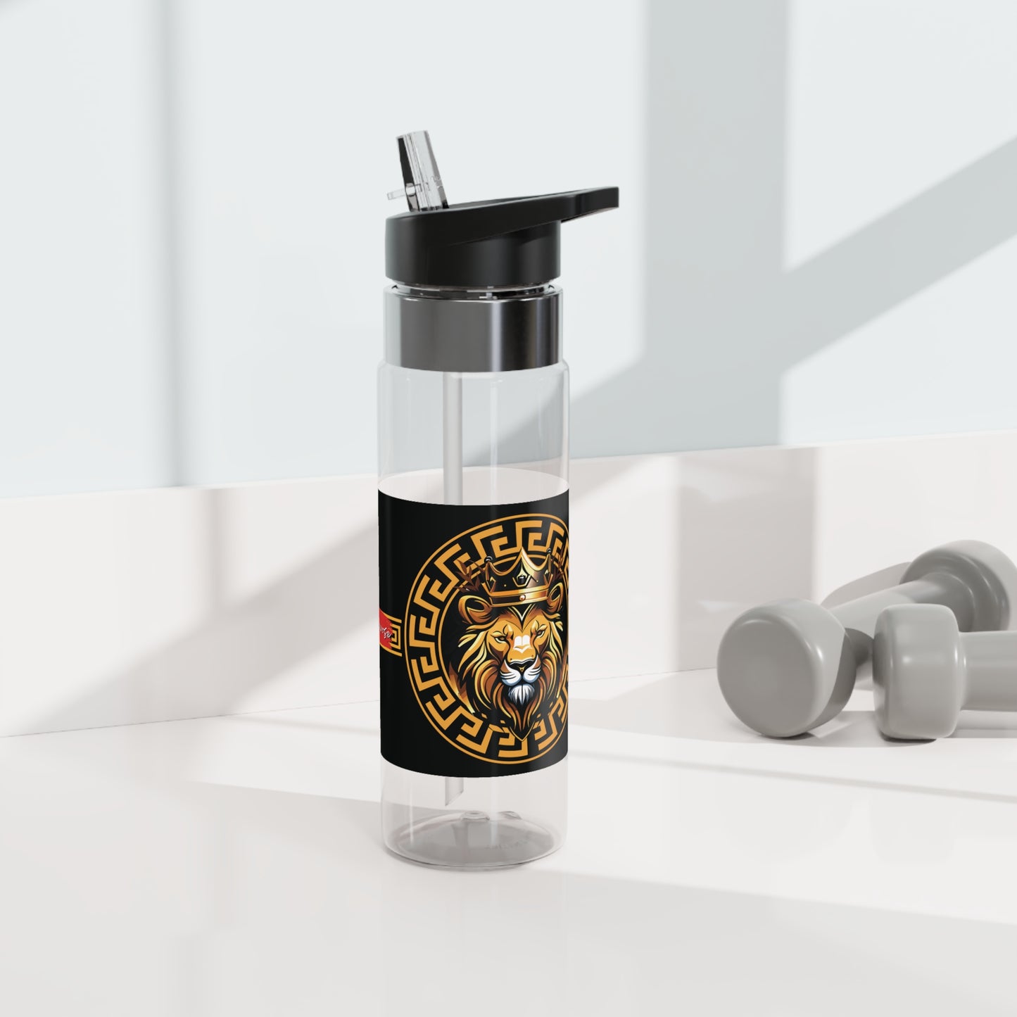 Black and Gold Lion Guzzler 20oz