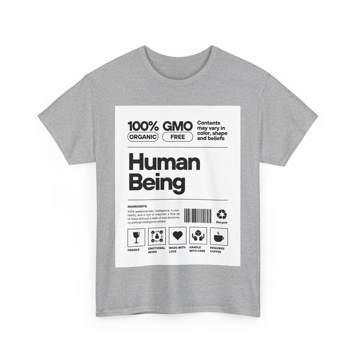 Human Being White Label Crew Tee