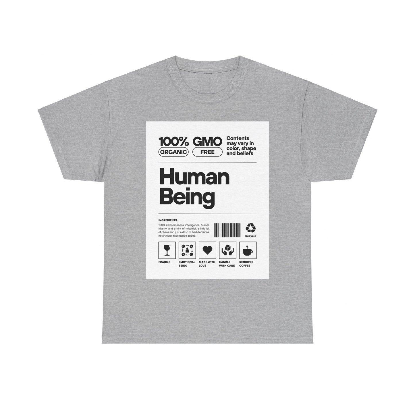 Human Being White Label Crew Tee