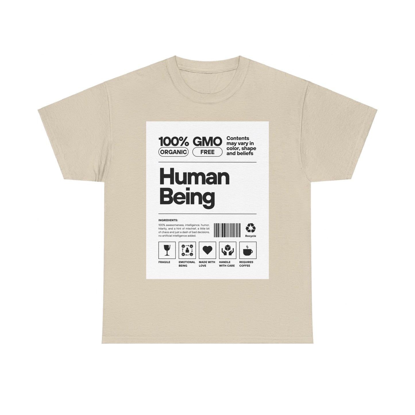 Human Being White Label Crew Tee