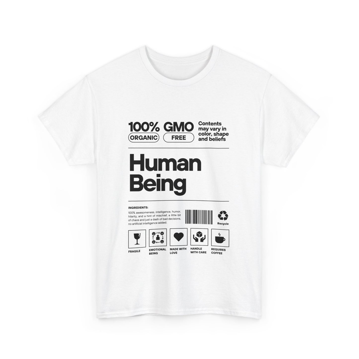 Human Being White Label Crew Tee