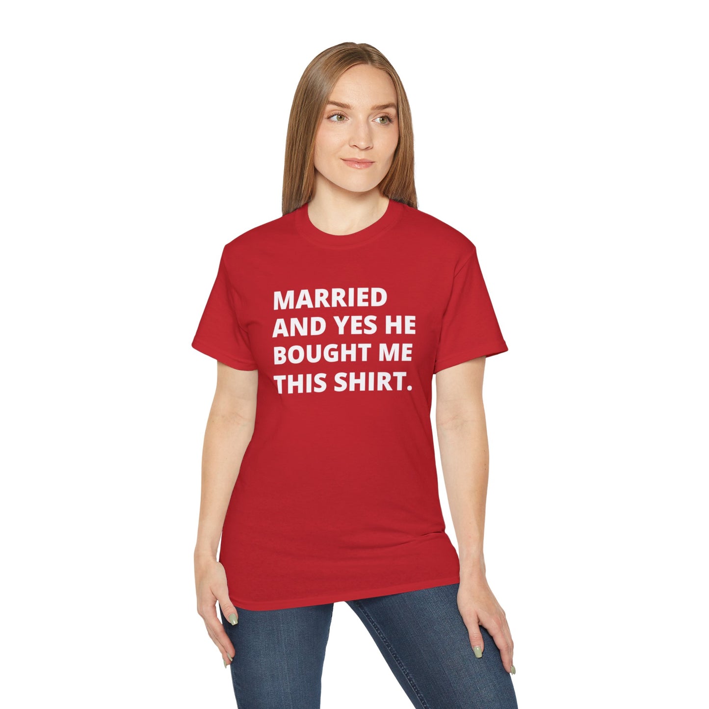 Married Couples Tee Matching shirts "HE BOUGHT IT"