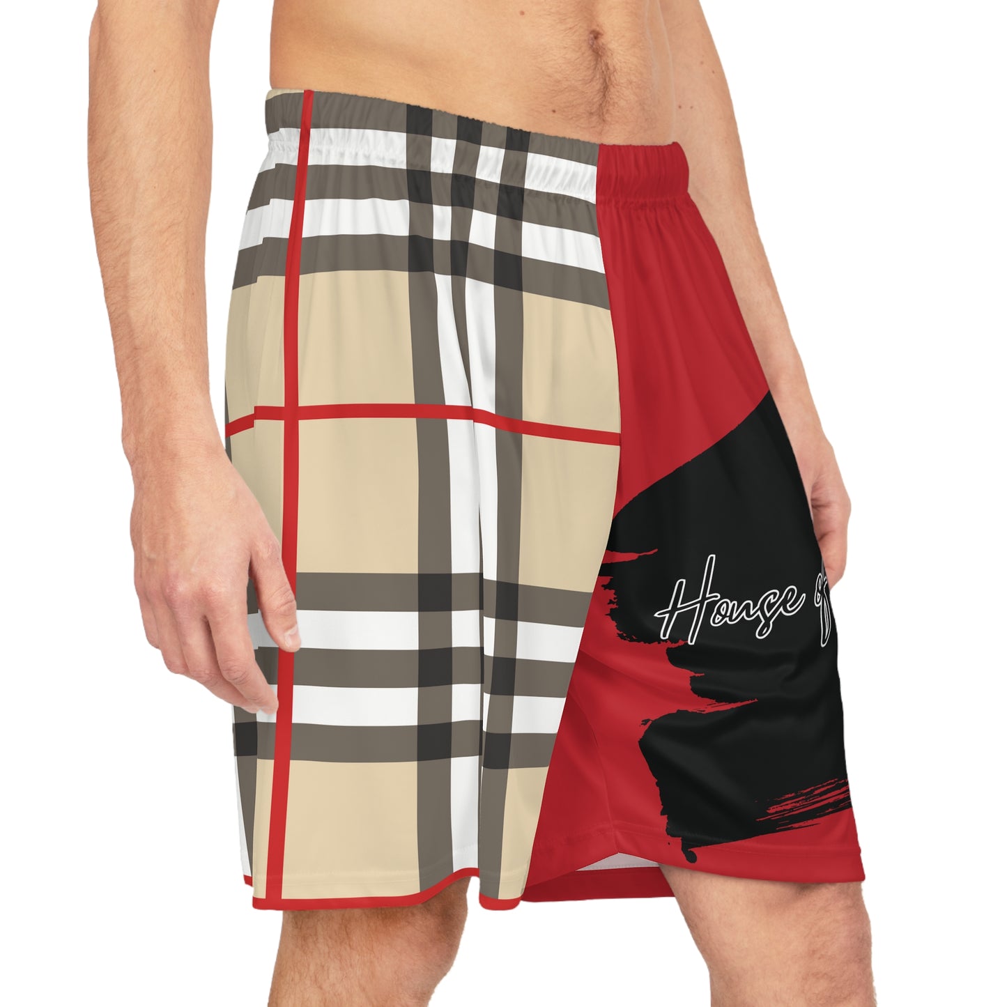 House Of Monrose Red Lux Print Shorts