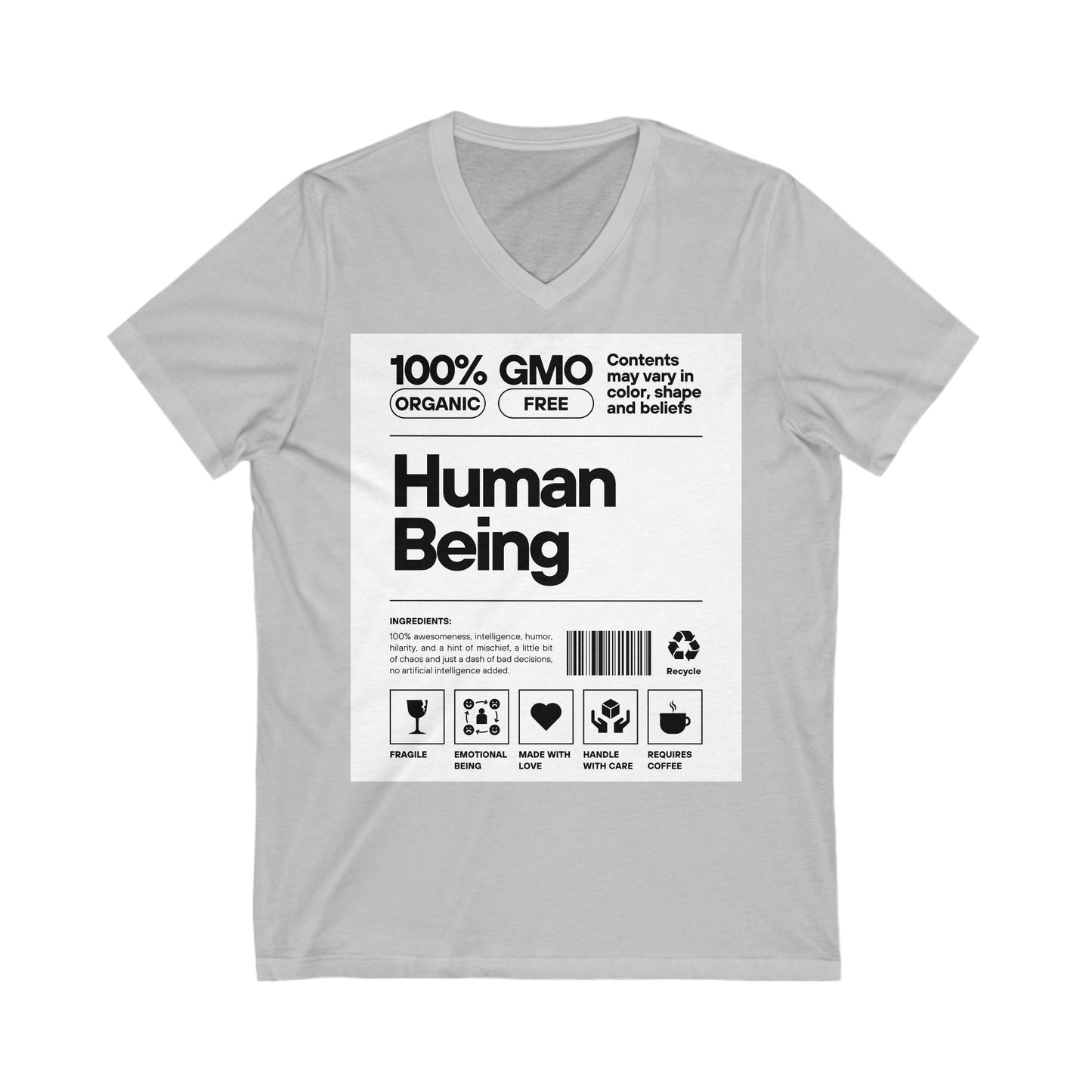 Human Being Label Unisex V-neck