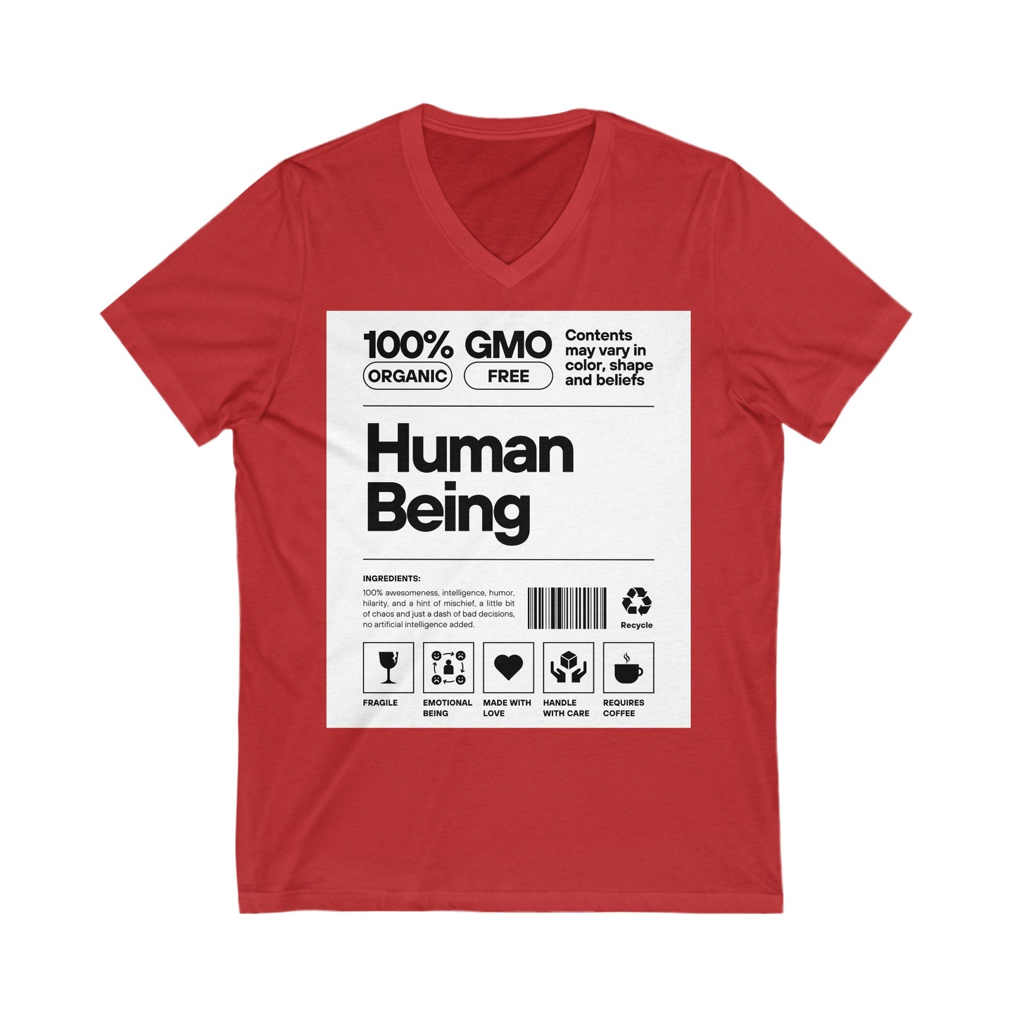 Human Being Label Unisex V-neck