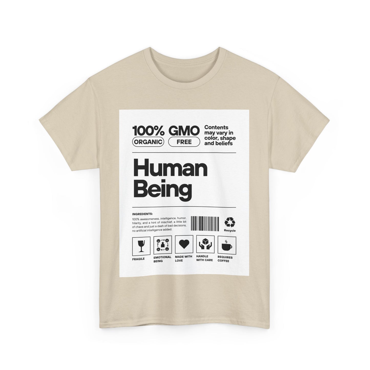 Human Being White Label Crew Tee