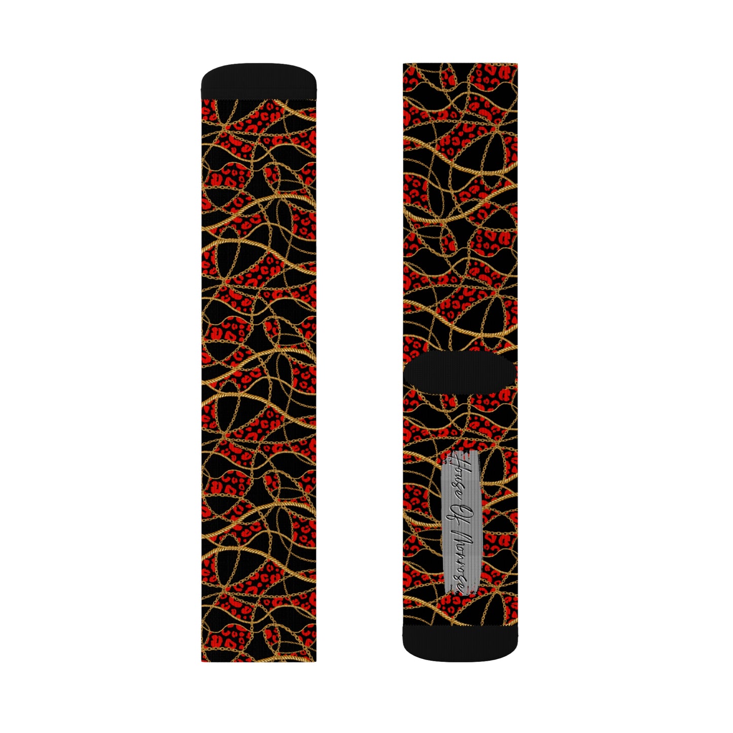 House Of Monrose Red and Gold Lux Socks