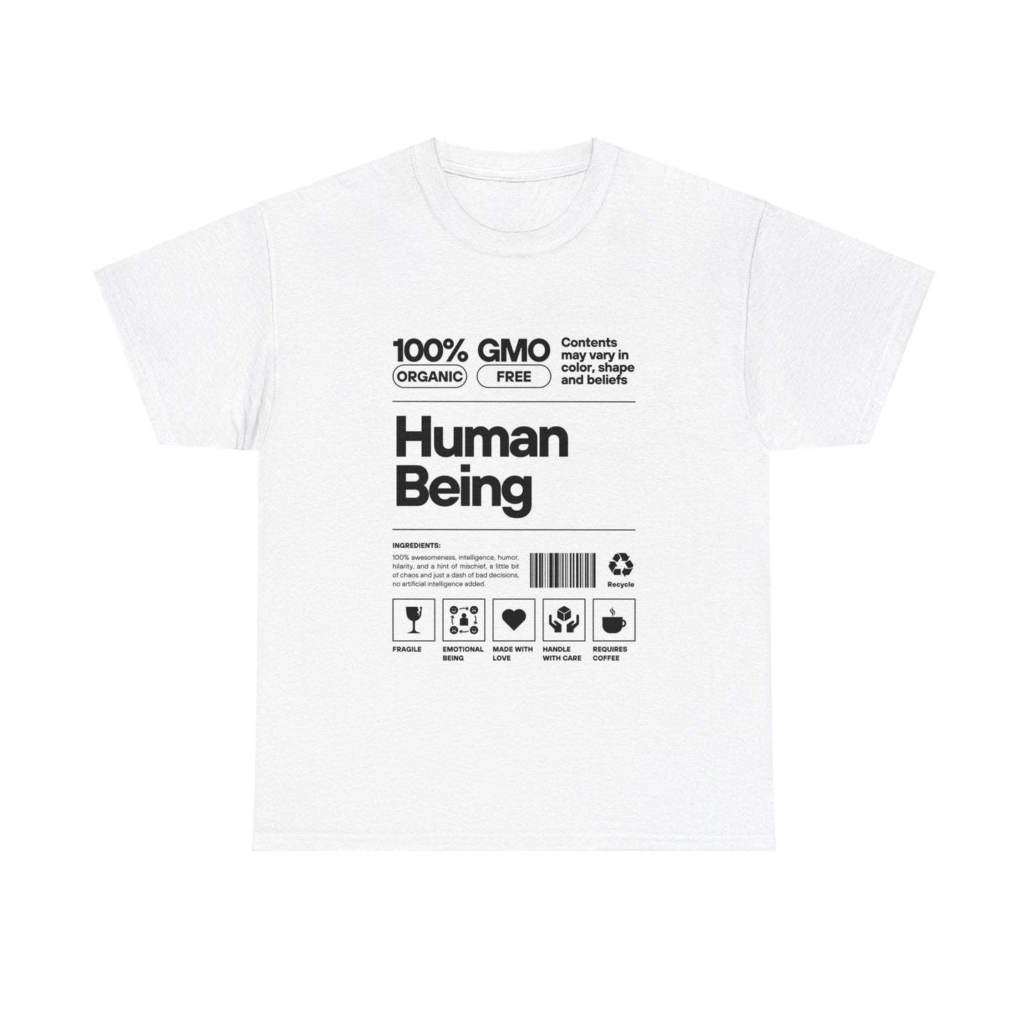 Human Being White Label Crew Tee